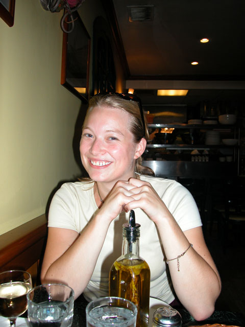 Sara, joining me for dinner in NYC on my way back from DC